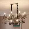 Lampes suspendues rectangle or / argent / Cognic / lustre en cristal gris fumé éclairage de salle à manger pour luminaires d'intérieur