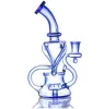 Recycler Glass Bong Tornado Tornado Hookah Recyable DAB DAB Smool Tark Prongs Pipes Heady Pipes Size 14mm Point مع وعاء أو Quartz Banger ZZ