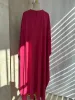 Abito VKBN Abiti da sera per feste Donna Casual Manica a pipistrello Rosa Rosso Banchetto Occasione formale Abito maxi per donne invitate a un matrimonio