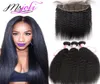 Human Hair Wefts with Closure 13x4 Frontal Ear To Ear Indian Natural Unprocessed Hair Kinky Straight Yaki Hair Weave 3 Bundles Fro5025316