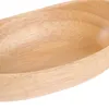 Set di stoviglie Ciotola in legno naturale a forma di barca per servire snack in legno per conservare la frutta