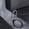 Anéis de banda Tigrade 3mm anéis de titânio para mulheres preto zircônia cúbica anel de casamento aniversário banda de noivado festa jóias femininas bagues l240305