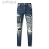 Men's Jeans designer jeans pants black skinny stickers light wash ripped rock revival true religions High quality brand trousers Amirs 240305