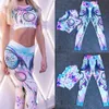 Survêtements pour femmes Survêtement de feu Femmes 2023 Sports Tight Femmes Set Seamless Skull Yoga Set Sportswear T-shirt Leg Push Up J240305