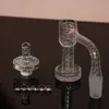 Ny unik Terp Slurper Quartz Banger sätter rök helt svetsade graverade stjärna etsade mixer dab rig bong w/ long fat