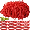 Bracelets de charme Bracelet de corde rouge 1/10pcs Bracelets bouddhistes Couple réglable Amulette de noeud à la main tressé bijoux chanceux en gros