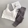 Top+pantaloni da donna set di yoga stretto set di giubbotti sportivi che salta i leggings per palestra resistenza alla palestra Resistenza alla forza di abbigliamento sportivo che corre sudore di sudore sportivo.