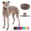 Collar Whippet Leather Soft Suede Pedded Wide Collars Lurcher and Italian Greyhound Saluki Sighthound Dog Supplies 240226