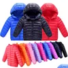 Manteau d'extérieur pour enfants garçons filles froid hiver veste chaude à capuche enfants vêtements rembourrés de coton garçon vers le bas 211022 livraison directe DHM7S