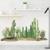 Autocollants muraux Cactus du désert, sparadrap de décoration pour salon, chambre à coucher, chambres d'enfants, salle à manger, décoration de la maison, peintures murales