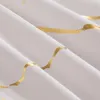 Queen beddengoed dekbedovertrekset wit marmer bedrukt 3-delig luxe microvezel donzen dekbed met ritssluiting 240226