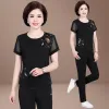 Sets woman tracksuit 2 piece set women summer two piece set top and pants korean fashion clothing lounge wear 2023 womens clothes for