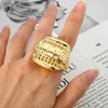 Band Rings Sunny Jewelry Big Ring Exaggerated New Design High Quality Copper Light Weight For Women Bridal Party Classic Tren Gifts L240305