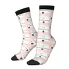 Women Socks RV Motorhome Camper Green and Pink Funny Strumpor Autumn Anti Slip Girls Quality Design Skateboard