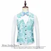 Ternos gn 2024 novo verde menta jacqaurd smoking para padrinhos melhor homem festa de casamento usar pico lapela blazer ternos moda masculina pano