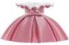 Bebê menina 3d flor de seda vestido princesa para festa casamento elegante crianças vestidos para a criança menina crianças roupas moda j1905201948715