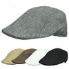 Berets Men Wysokiej jakości kapelusz w paski Ivy Sboy Flat Cap Menter Male Beret