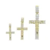 Chaînes Mode Femelle Croix Pendentifs Goutte Or Argent Couleur Cristal Pendentif Collier Bijoux Pour Hommes Femmes Whole281R