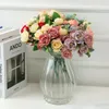 Decoratieve bloemen 30 cm kunstbloem 10 hoofd roos Hoge kwaliteit zijde pioen nep bruiloft feest woonkamer interieur boeket