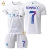 2324 Riyadh Victory Football Uniform No. 7 Cristiano Ronaldo Shirt 10 갈기 성인 어린이 남자와 여자 정장