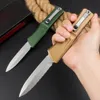 H3401 High End AUTO Tactical Knife D2 Stone Wash Blade CNC Aviation Aluminum Handle Outdoor Camping Hiking EDC Pocket Knives with Nylon Bag