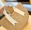 Bolso de playa de verano Diseñador Bolsos pequeños medianos de gran capacidad Bolsos de mano de moda Bolsos de viaje tejidos de paja Bolsos de mano de ganchillo Bolso de paja