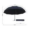 Parapluie pliant Super grand pour trois personnes, protection solaire renforcée contre les UV, 10 os, 240301