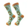 Chaussettes amusantes pour femmes, japonais, coréen, Harajuku, dessin animé cheval, créatif, Streetwear, mode heureuse, printemps et automne