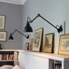 Wall Lamp Industrial LED Rotating Wall Lamp Vintage Iron Swing Arm Wall Lamp For Bedroom Living Room Office Decor Designer 214 Wall Light