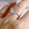 Herkimer Diamond Ring Sterling Silber S925 Ringe Rohherkimer Kristallschmuck einzigartige Geschenk für Frauen