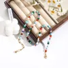 Choker zmzy proste kwadratowe koraliki Naszyjnik Kobiet kołnierzyka sznurka urok kolorowy ręcznie robiony bohemia collier femme biżuteria prezent