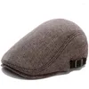 Baretten Heren Wolmix Platte Gatsby Sboy Rijhoed Verstelbare Cap Dropship