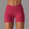 Actieve Shorts Plus Size 2XL Cross V Taille Dames Naadloos Scrunch Workout Yoga High Booty Lifting Fitness Sport BuGym
