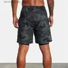 Shorts pour hommes RVCA été 2-en-1 sport camouflage Shorts hommes formation séchage rapide respirant élastique Shorts taille élastique pantalons décontractés Q240305