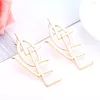 Stud Earrings Fashion Unique Design Gold Color Letter Love Big For Women Metal Statement Name Female Jewelry Gifts