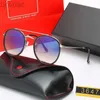 Sonnenbrille Markendesigner Klassische runde polarisierte Sonnenbrille Fahrbrille Metall Goldrahmen Brille Männer Frauen Sonnenbrille Polaroidglaslinse mit Box 240305