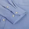 S ~ 6XL Katoenen Oxford-overhemd voor heren met lange mouwen, geruite, gestreepte casual overhemden, herenzak, regular-fit, button-down werkman-overhemd 230226