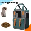 Cat Carriers Ventilated Pet Carrier Portable Expandable Backpack For Cats Dogs Breathable Travel Bag Outdoor Adventures