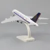 Modèle d'avion de ligne en métal 20cm 1 400 Singapore Airlines A380, réplique en métal, matériau en alliage, jouets de Simulation d'aviation, cadeau pour garçon 240229