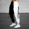 パンツユースカジュアルパンツ4シーズン黒と白の色パターンスウェットパンツ包帯ヒップホップズボンファッション貨物男性スポーツウェア