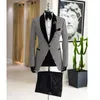 Abiti da uomo Pied de poule Business For Men 2 pezzi Check Wedding Groom Tuxedo 2024 Slim Fit Fashion Blazer con pantaloni