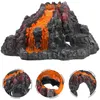 Aquarium Volcano Statue Ornament Fish Tank Decoration Resin Decor Supply 240318