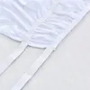 White Bed Skirt Elastic Band Wrap Around Bed Skirt Home el Bed Skirt Bed Cover Without Surface Couvre Lit Bed Protector 240304