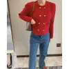 Cardigans 2023 Kobieta Y2K Ubrania Czerwone ciężkie swetry Kurtki OEM ciągnie kółka Koreańska moda Vintage Winter Got Blushirts Cardigans
