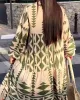 Klänning geometrisk form tryck maxi klänning kvinnor fest vestidos förlorar Mellanöstern strand elegant 2023 sommarlånga klänningar prom klänning