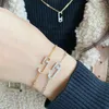 نقل UNO Designer Bracelet Anklet for Woman Diamond Gold Plated 18K 925 Silver أعلى مواد مضادة للمواد المتقدمة تصميم العلامة التجارية الكلاسيكية مع Box 006