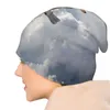 Baskar som flyger över moln superko stilfull stretch stickad slouchy beanie cap multifunktion skalle hatt för män kvinnor