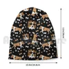 Berets Shetland Sheepdog Sheltie Pattern Miniature Collie Dog Breed In Black Beanies Knit Hat 40 Print