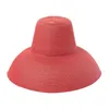 Nowe kobiety z szerokim rondem słomy kapelusz moda scena najemca wklęsły Kształt Fedora Hats Summer Beach Smycz Słońce Cap YL5246U