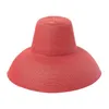 New Women Wide-Brimmed Straw Hat Fashion Stage Catwalk Concave Shape Fedora Hats Summer Beach Lanyard Sun Protection Cap YL5246U